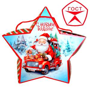 Детский подарок на Новый Год в жестяной упаковке весом 950 грамм по цене 1182 руб в Железногорске